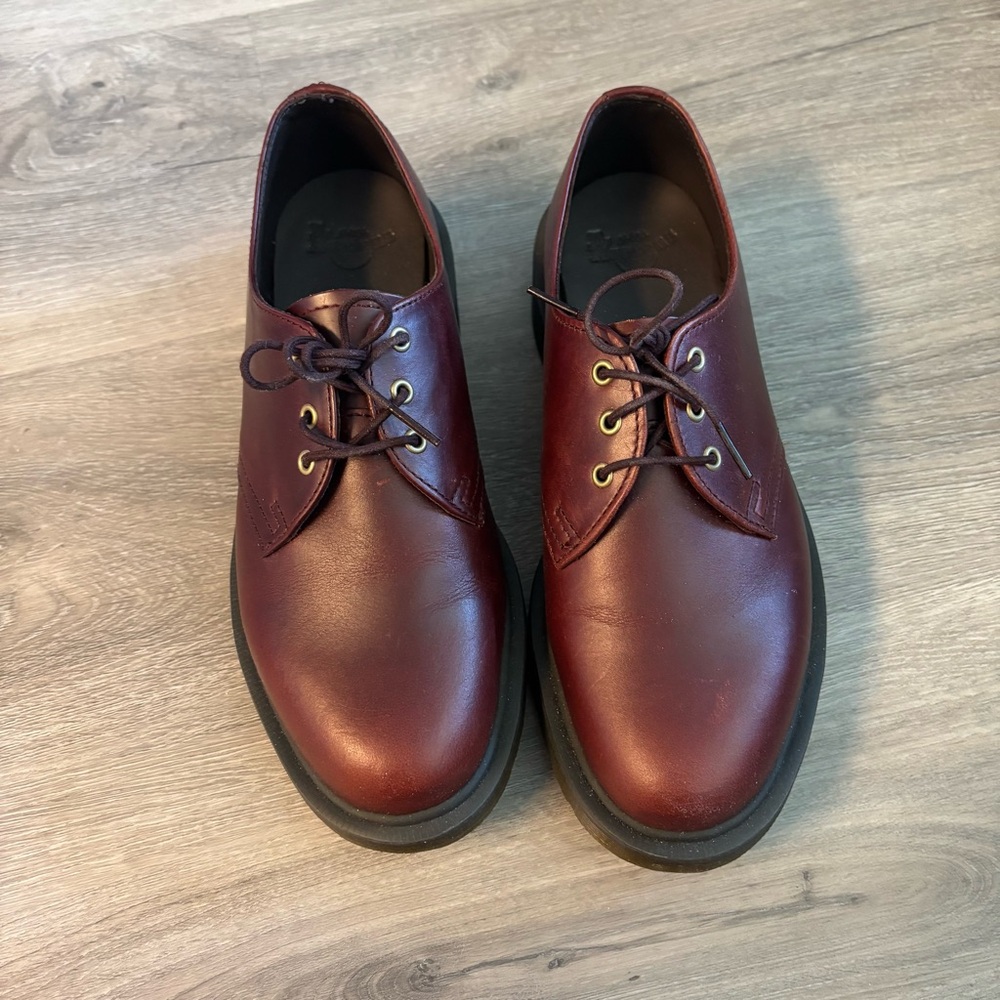 Dr. Martens Burgundy Leather Flats